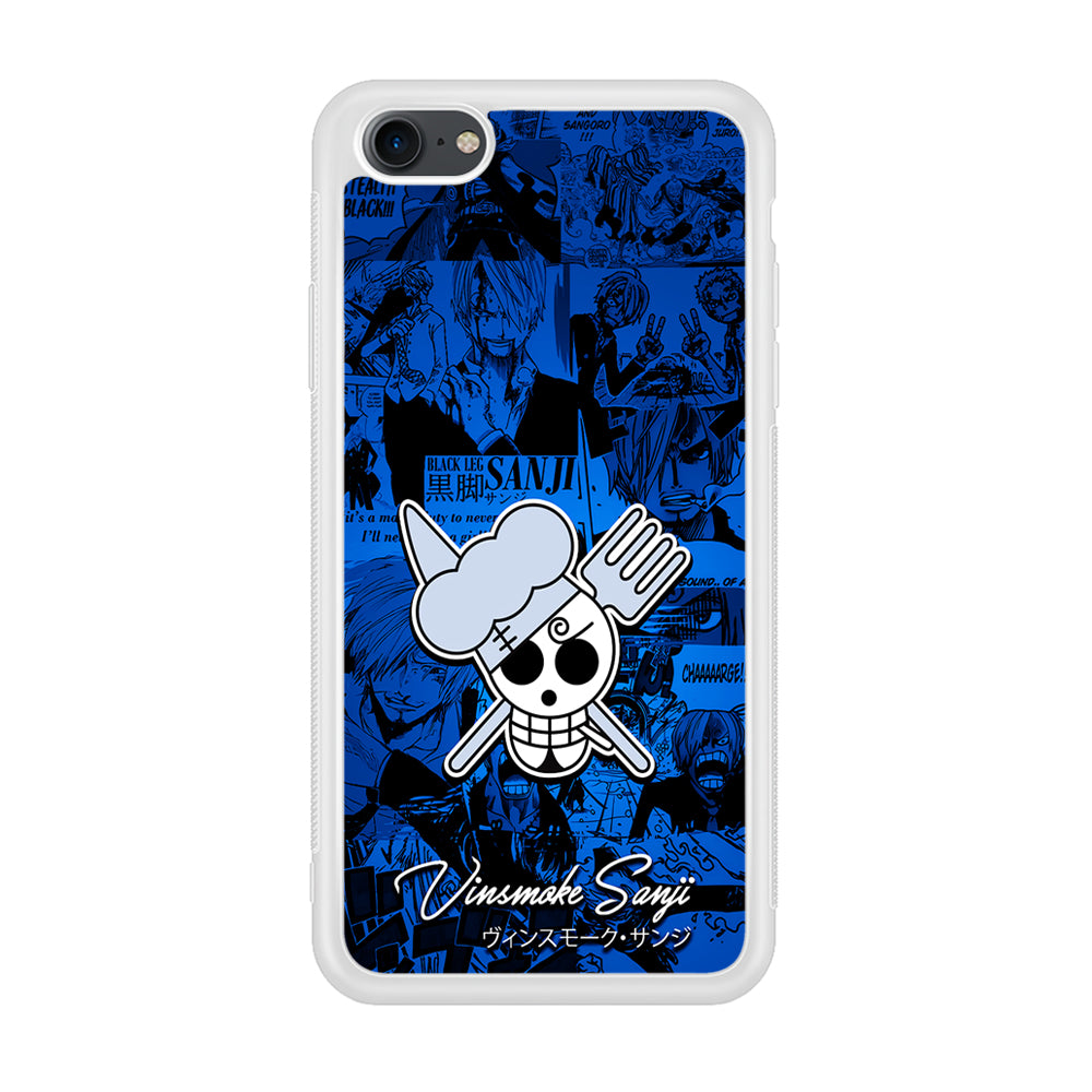 One Piece Sanji Logo Comic iPhone 7 Case-Phone Case-Rubber White (2D Case)-Altracase