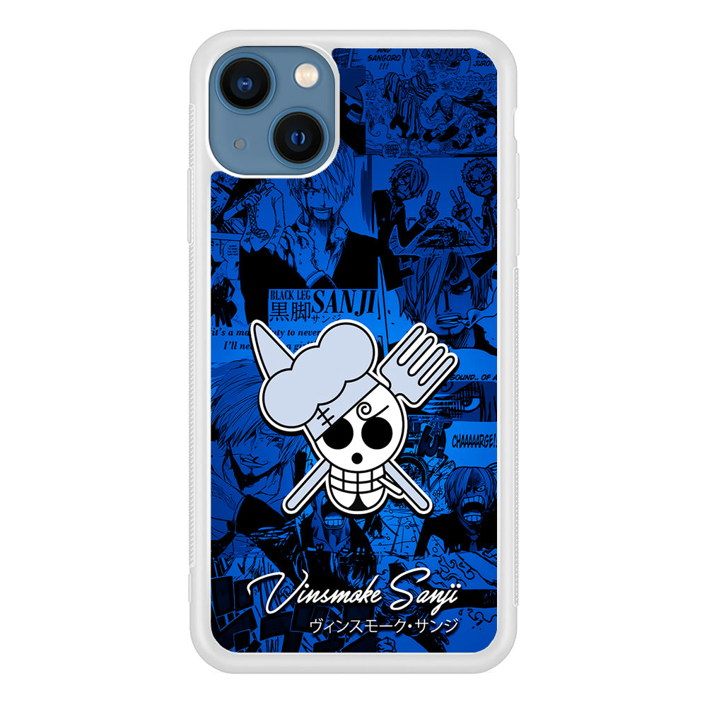 One Piece Sanji Logo Comic iPhone 15 Case-Phone Case-Rubber White (2D Case)-Altracase