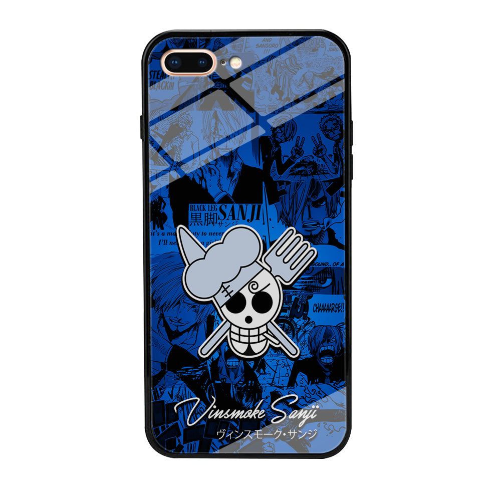 One Piece Sanji Logo Comic iPhone 8 Plus Case-Phone Case-Tempered Glass Case-Altracase