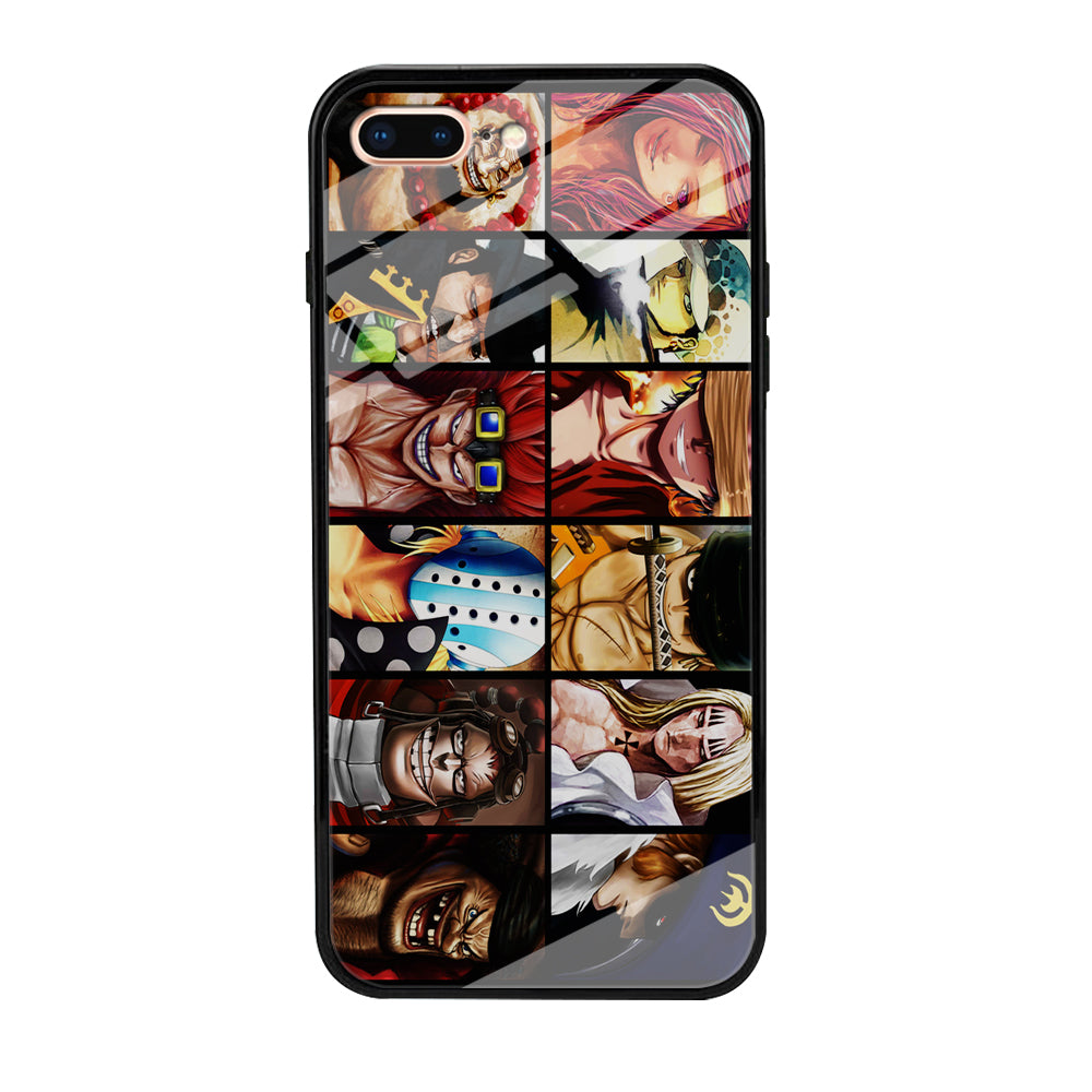 One Piece Supernova iPhone 8 Plus Case-Phone Case-Tempered Glass Case-Altracase