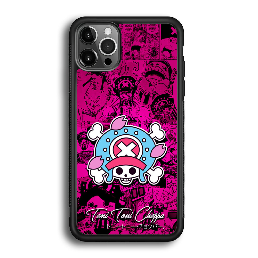 One Piece Tony Chopper Comic iPhone 12 Pro Max Case-Phone Case-Rubber Black (2D Case)-Altracase