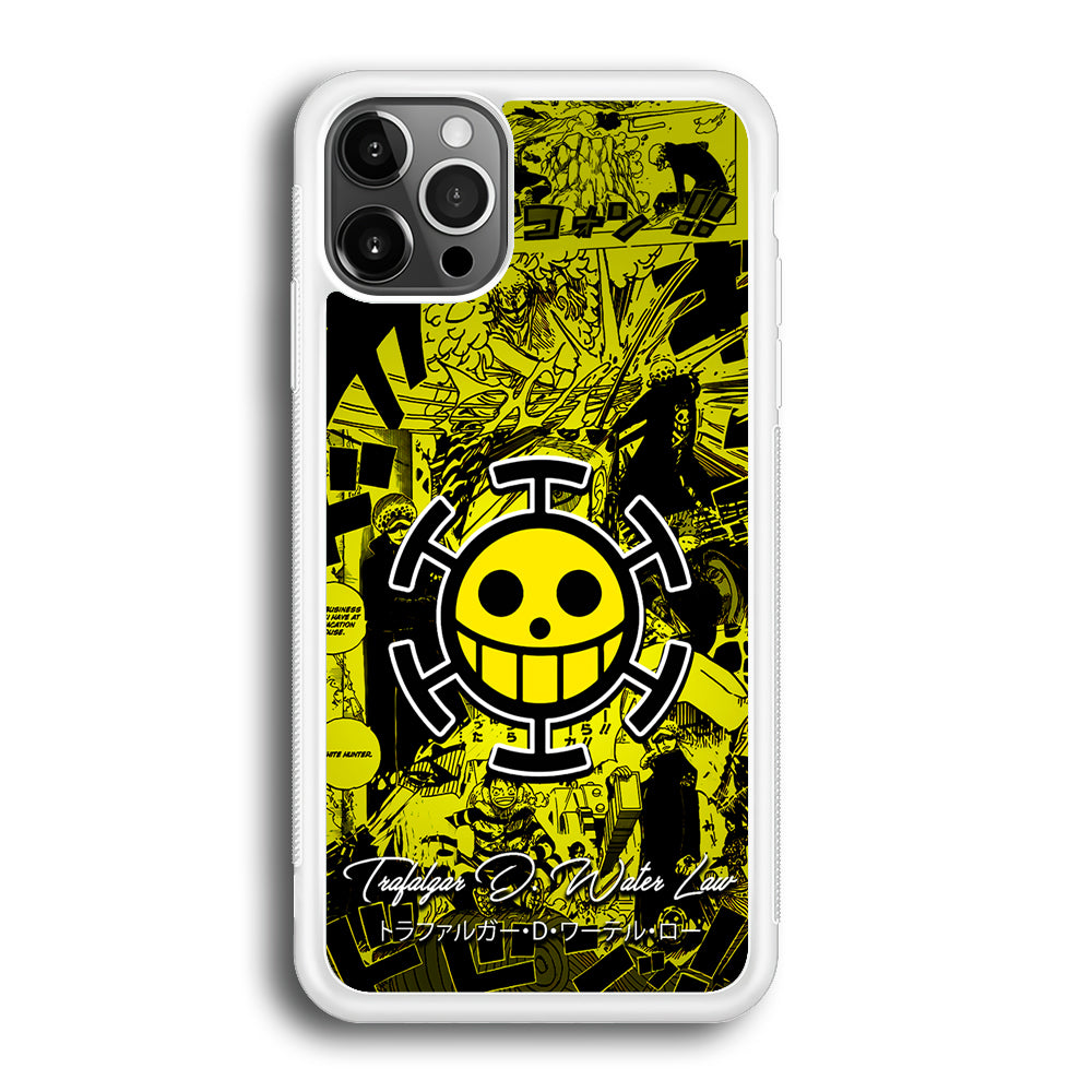 One Piece Trafalgar Law Comic iPhone 12 Pro Max Case-Phone Case-Rubber White (2D Case)-Altracase