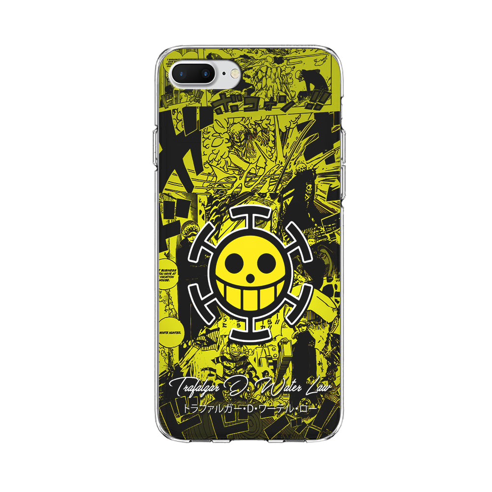 One Piece Trafalgar Law Comic iPhone 8 Plus Case-Phone Case-Clear Soft Case-Altracase