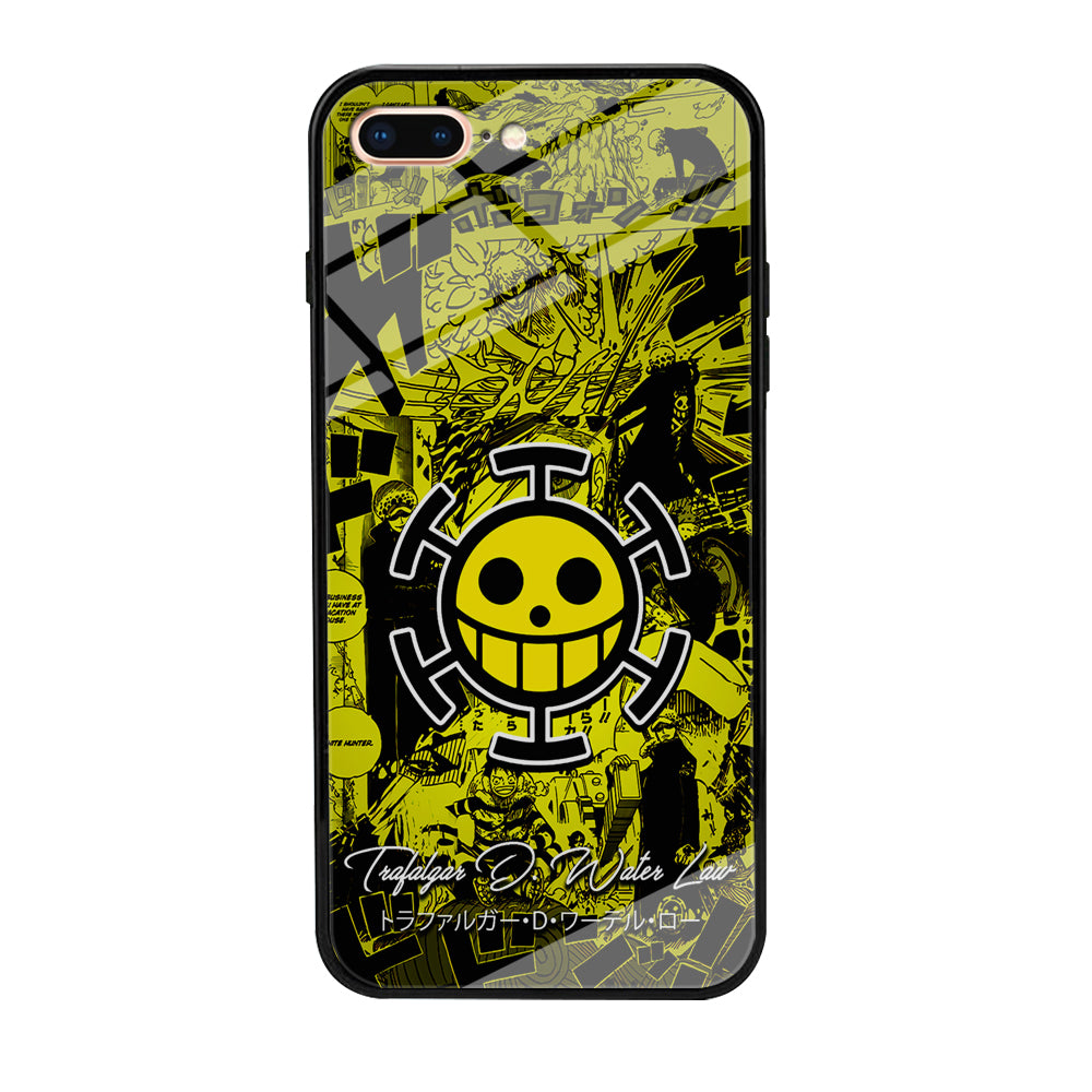 One Piece Trafalgar Law Comic iPhone 8 Plus Case-Phone Case-Tempered Glass Case-Altracase