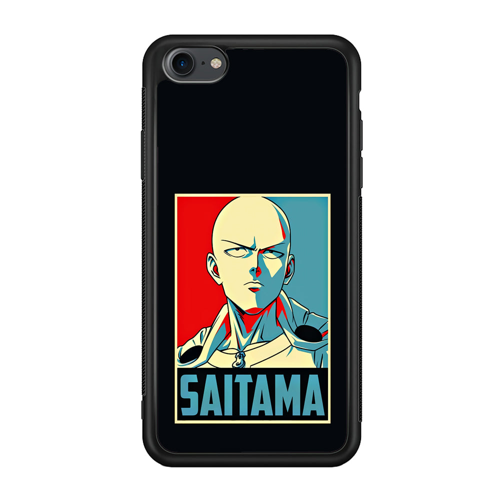One Punch Man Saitama Poster iPhone 7 Case-Phone Case-Rubber Black (2D Case)-Altracase