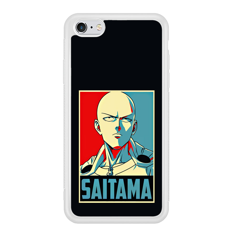 One Punch Man Saitama Poster iPhone 6 Plus | 6s Plus Case-Phone Case-Rubber White (2D Case)-Altracase