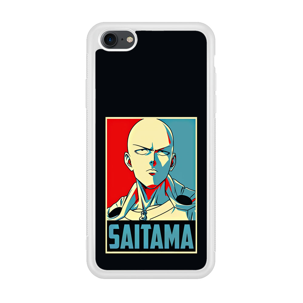 One Punch Man Saitama Poster iPhone 7 Case-Phone Case-Rubber White (2D Case)-Altracase