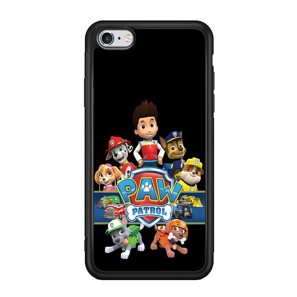 Paw Patrol Black iPhone 6 | 6s Case-Phone Case-Rubber Black (2D Case)-Altracase