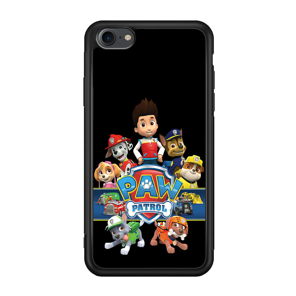 Paw Patrol Black iPhone 7 Case-Phone Case-Rubber Black (2D Case)-Altracase