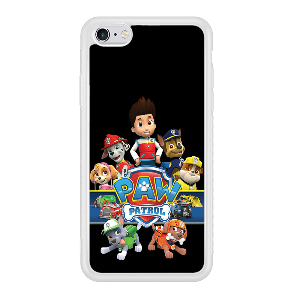 Paw Patrol Black iPhone 6 | 6s Case-Phone Case-Rubber White (2D Case)-Altracase