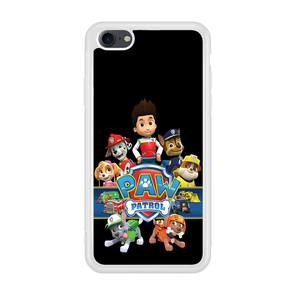 Paw Patrol Black iPhone 7 Case-Phone Case-Rubber White (2D Case)-Altracase