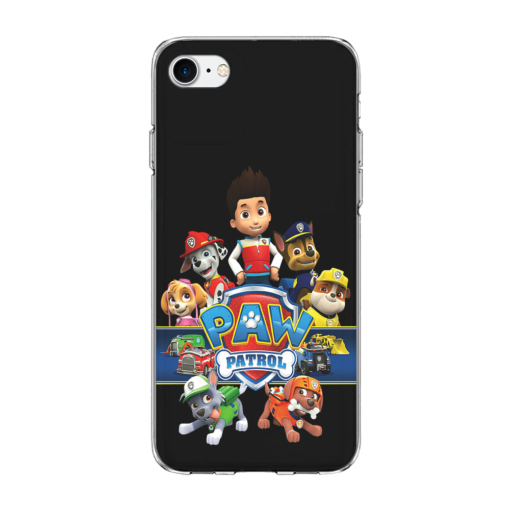 Paw Patrol Black iPhone 7 Case-Phone Case-Clear Soft Case-Altracase