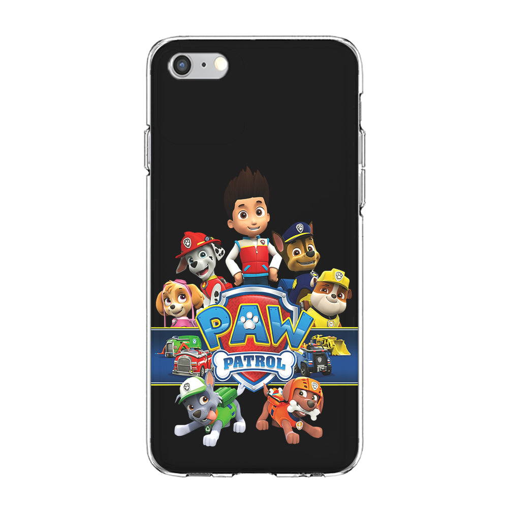 Paw Patrol Black iPhone 6 Plus | 6s Plus Case-Phone Case-Clear Soft Case-Altracase