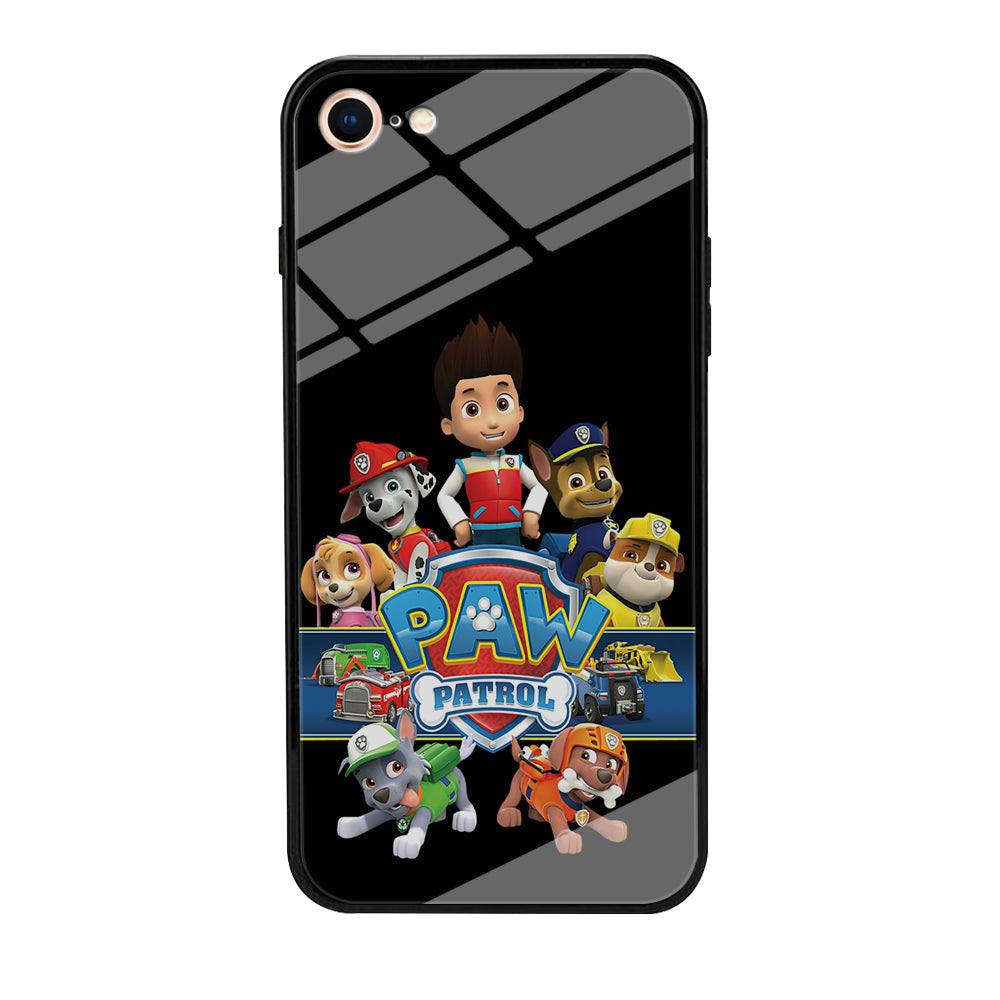 Paw Patrol Black iPhone 7 Case-Phone Case-Tempered Glass Case-Altracase