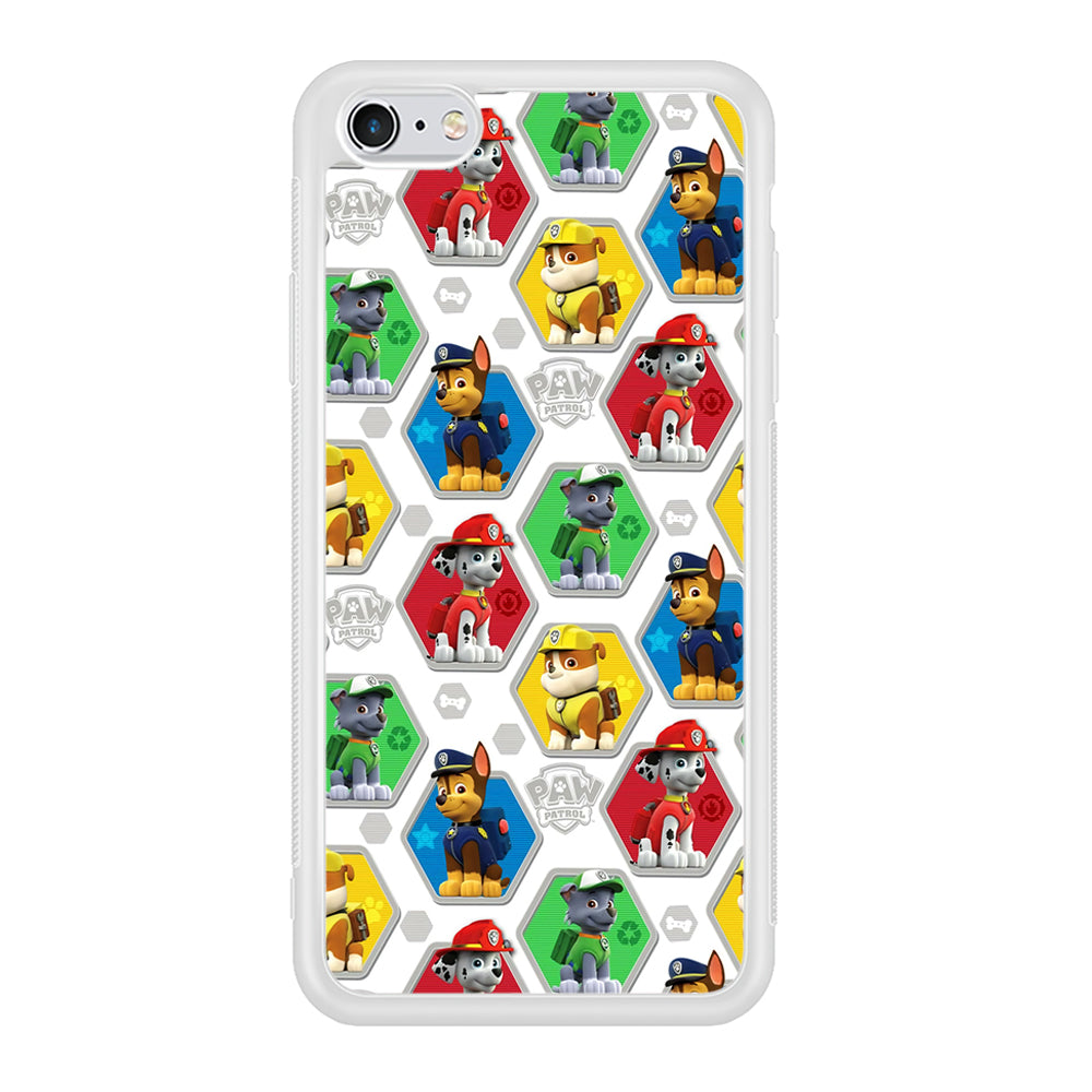 Paw Patrol Patern White iPhone 6 | 6s Case-Phone Case-Rubber White (2D Case)-Altracase