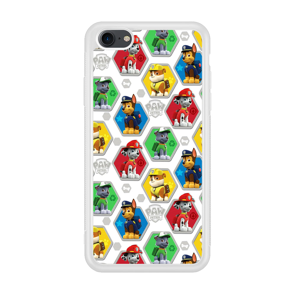 Paw Patrol Patern White iPhone 7 Case-Phone Case-Rubber White (2D Case)-Altracase