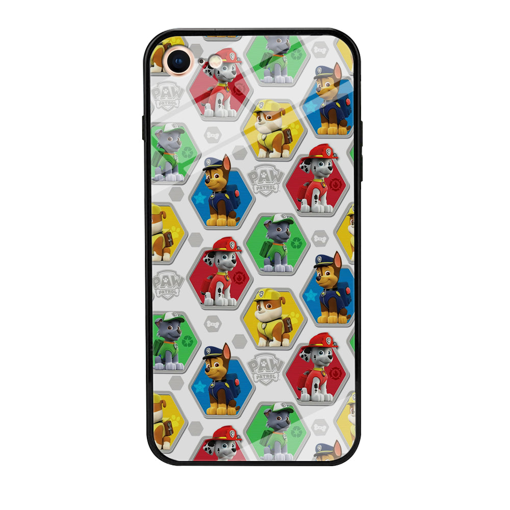 Paw Patrol Patern White iPhone 7 Case-Phone Case-Tempered Glass Case-Altracase