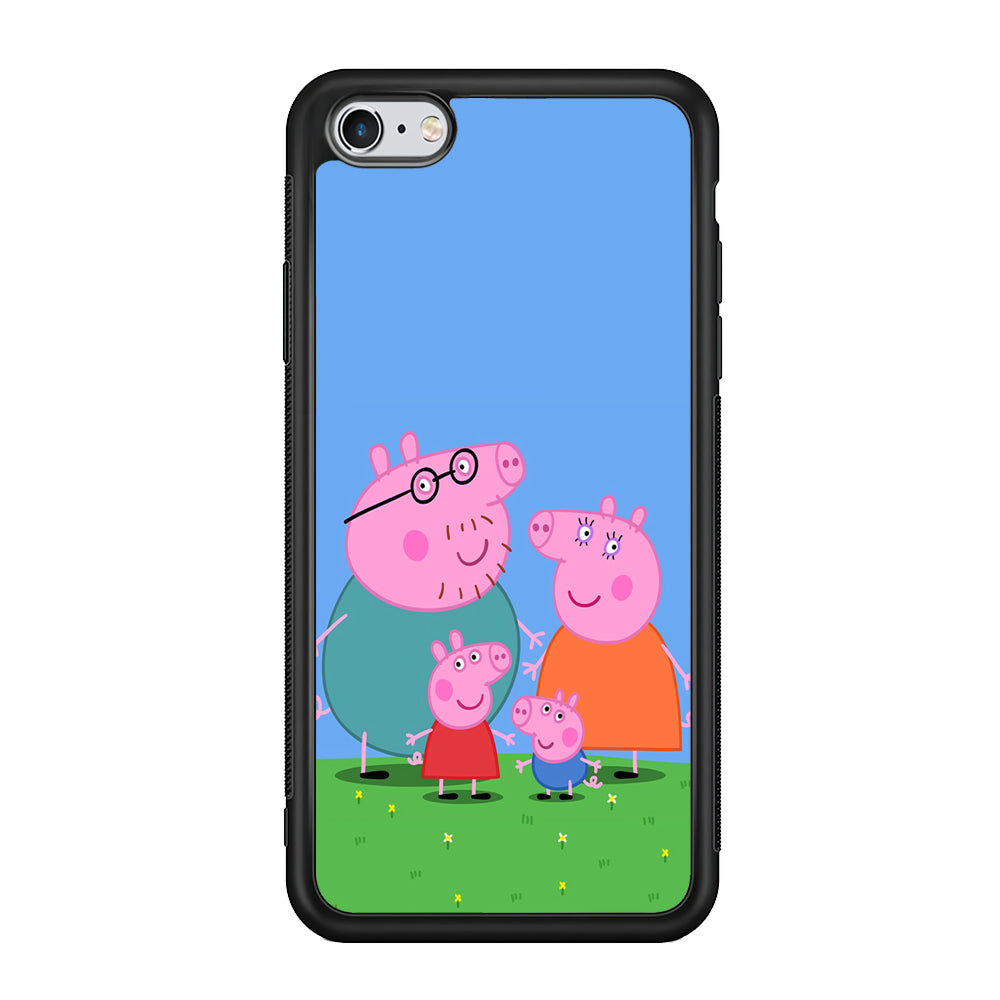 Peppa Pig Family Cartoon iPhone 6 | 6s Case-Phone Case-Rubber Black (2D Case)-Altracase