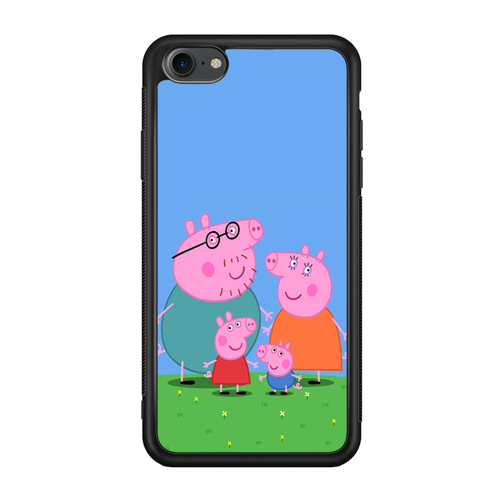 Peppa Pig Family Cartoon iPhone 7 Case-Phone Case-Rubber Black (2D Case)-Altracase
