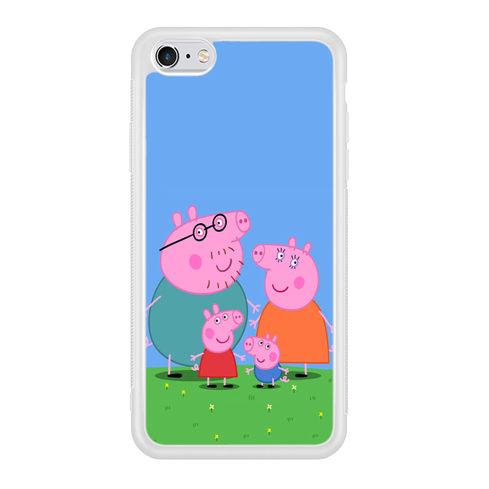 Peppa Pig Family Cartoon iPhone 6 | 6s Case-Phone Case-Rubber White (2D Case)-Altracase