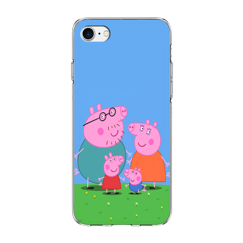 Peppa Pig Family Cartoon iPhone 7 Case-Phone Case-Clear Soft Case-Altracase