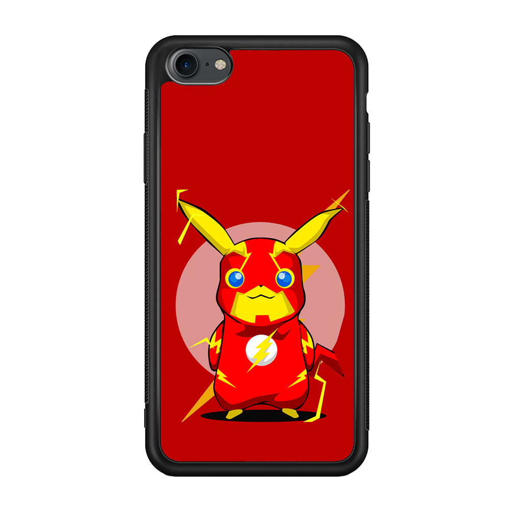 Pikachu in The Flash's Costume iPhone 7 Case-Phone Case-Rubber Black (2D Case)-Altracase