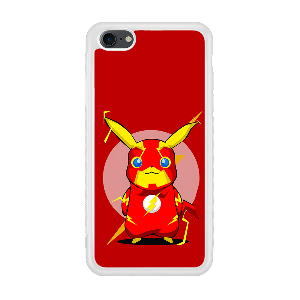 Pikachu in The Flash's Costume iPhone 7 Case-Phone Case-Rubber White (2D Case)-Altracase