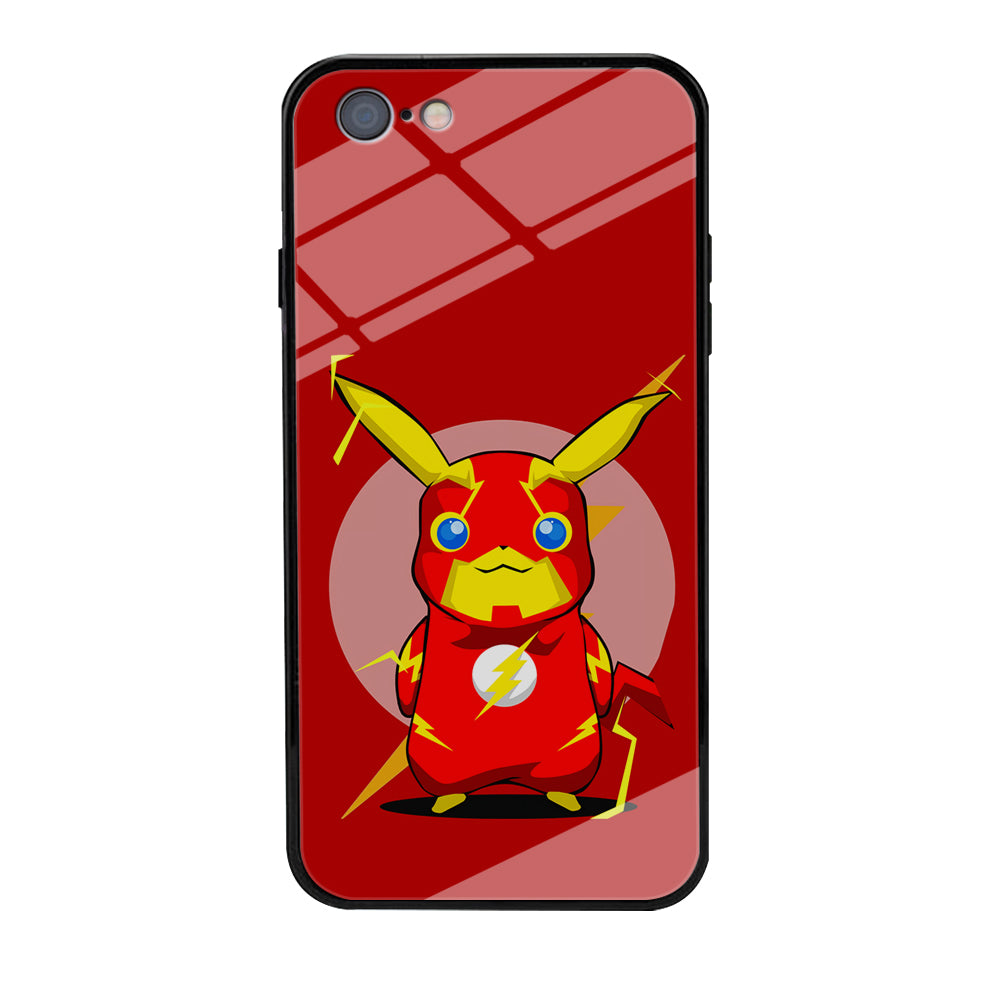 Pikachu in The Flash's Costume iPhone 6 | 6s Case-Phone Case-Tempered Glass Case-Altracase
