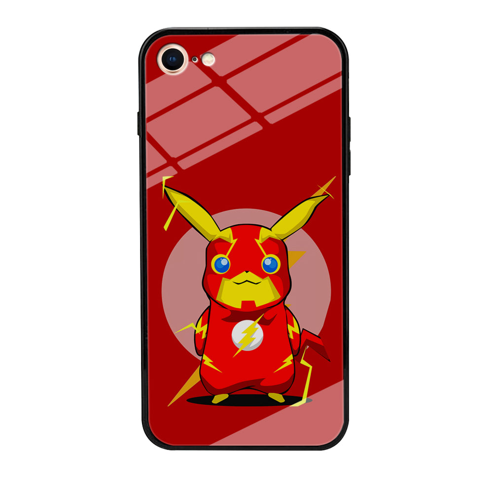 Pikachu in The Flash's Costume iPhone 7 Case-Phone Case-Tempered Glass Case-Altracase