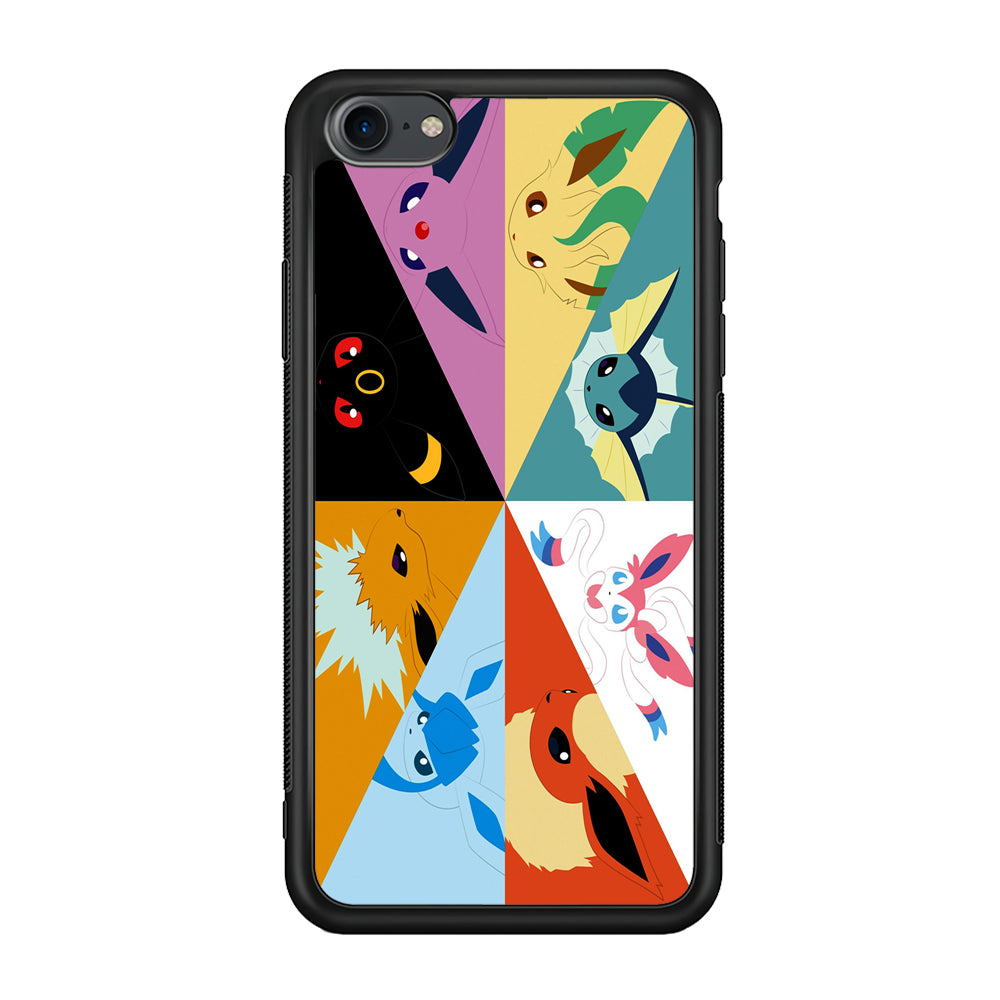 Pokemon Eevee Evolutions iPhone 7 Case-Phone Case-Rubber Black (2D Case)-Altracase