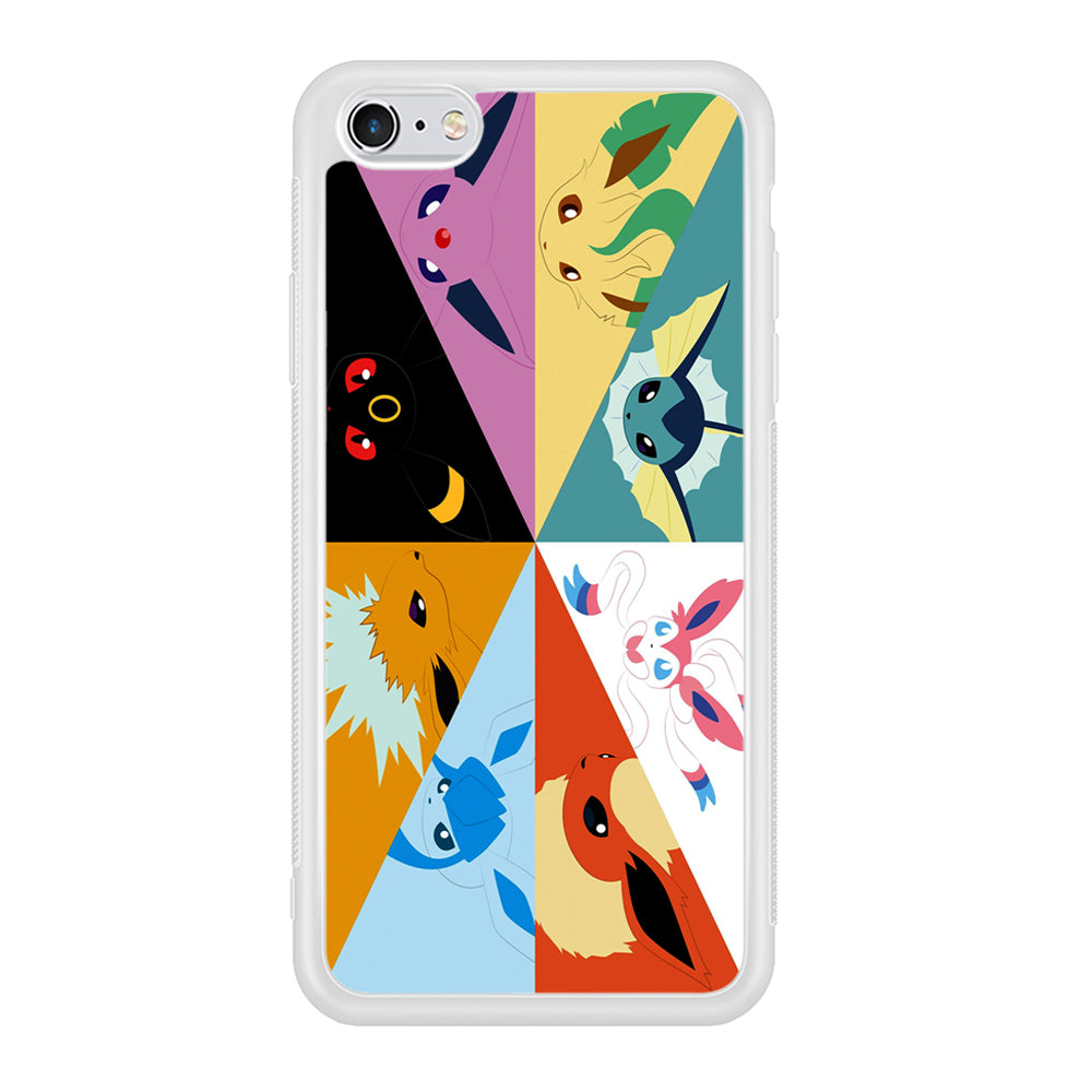Pokemon Eevee Evolutions iPhone 6 | 6s Case-Phone Case-Rubber White (2D Case)-Altracase