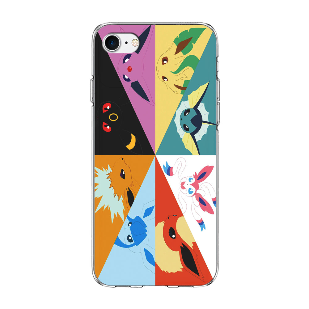 Pokemon Eevee Evolutions iPhone 7 Case-Phone Case-Clear Soft Case-Altracase