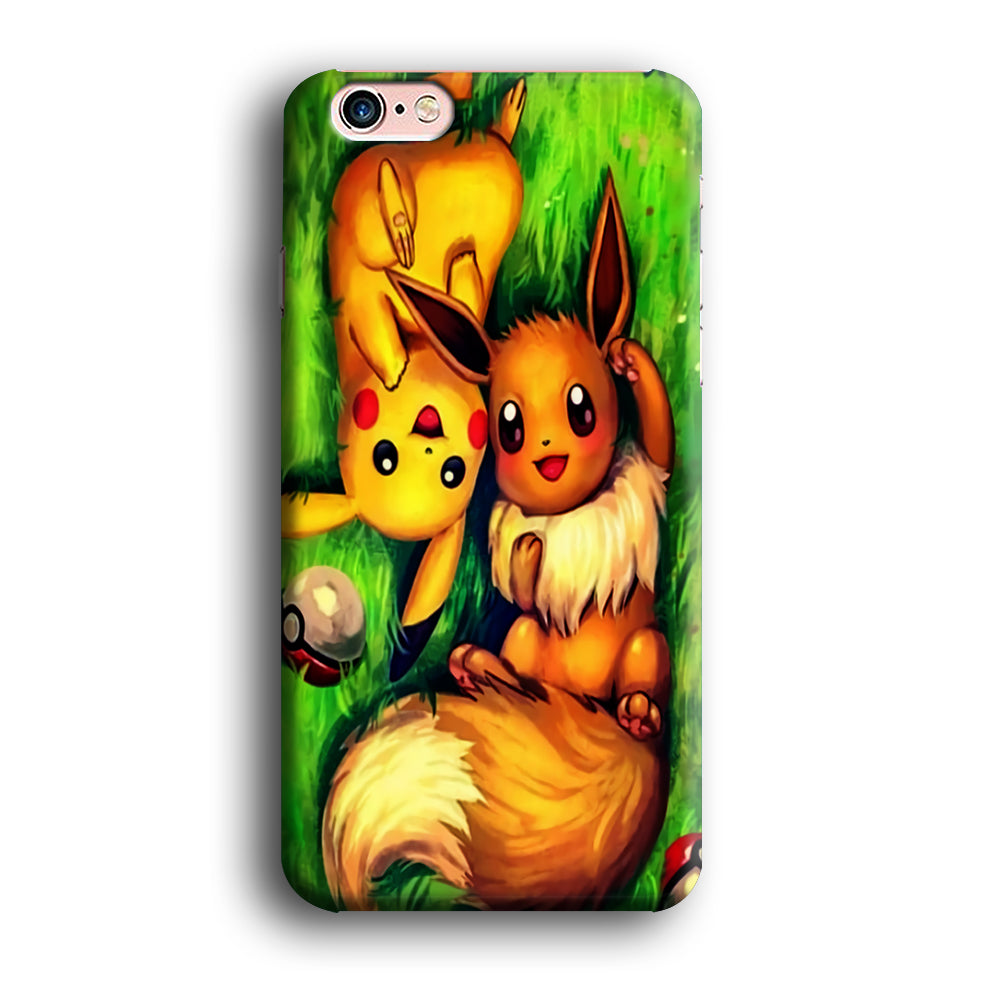 Pokemon Eevee and Pikachu iPhone 6 | 6s Case-Phone Case-3D Case-Altracase