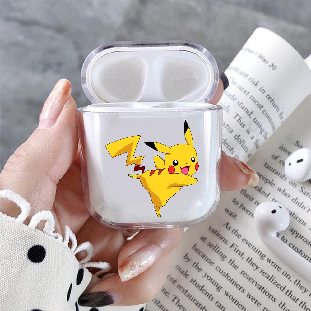 Pokemon Pikachu Hard Plastic Protective Clear Case Cover For Apple Airpods-AirPod Case-Altracase
