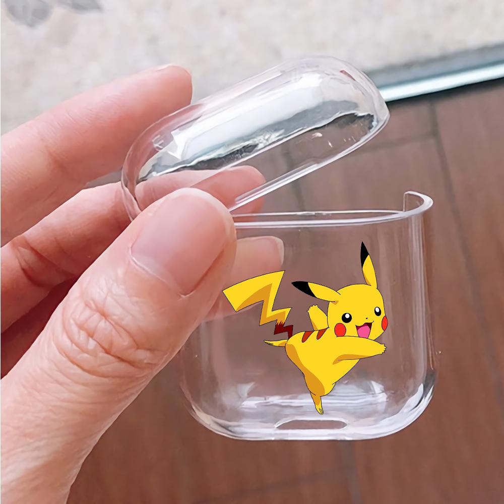 Pokemon Pikachu Hard Plastic Protective Clear Case Cover For Apple Airpods-AirPod Case-Altracase