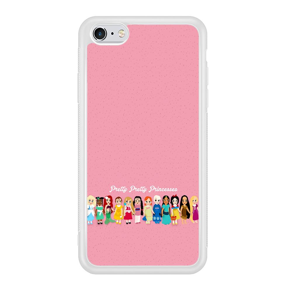 Pretty Pretty Princesses Pink iPhone 6 | 6s Case-Phone Case-Rubber White (2D Case)-Altracase