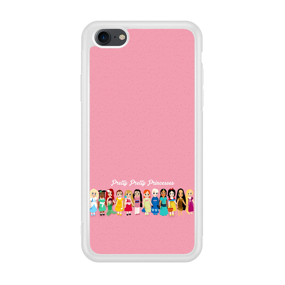 Pretty Pretty Princesses Pink iPhone 7 Case-Phone Case-Rubber White (2D Case)-Altracase