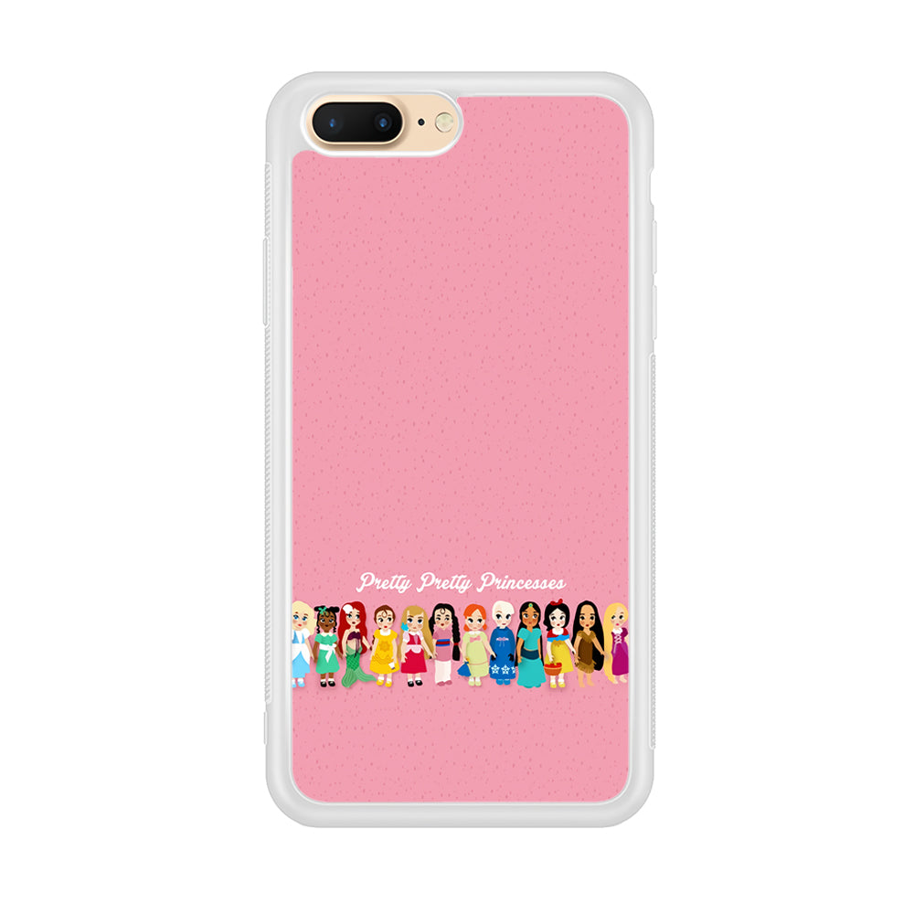 Pretty Pretty Princesses Pink iPhone 7 Plus Case-Phone Case-Rubber White (2D Case)-Altracase