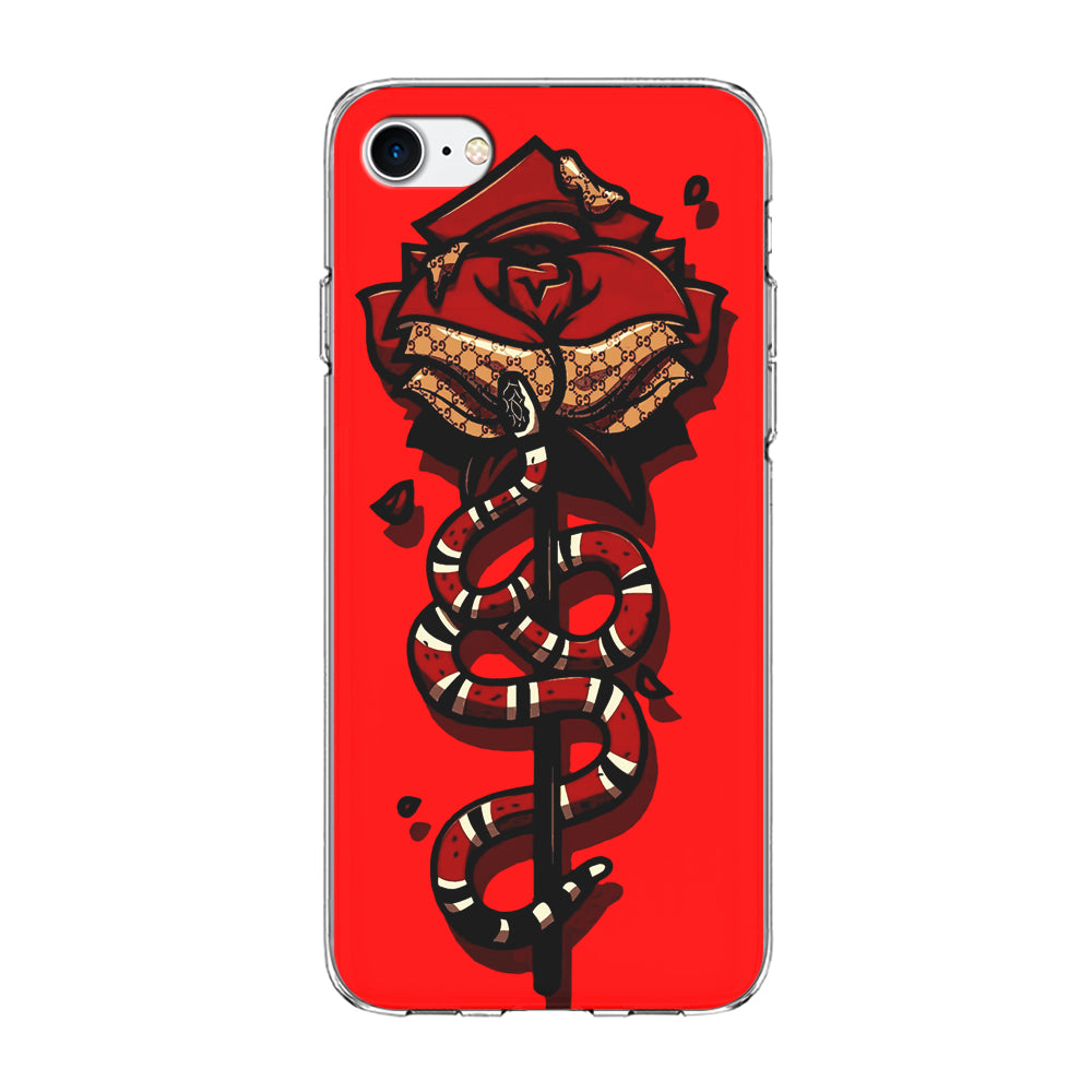 Red Rose Red Snake iPhone 7 Case-Phone Case-Clear Soft Case-Altracase