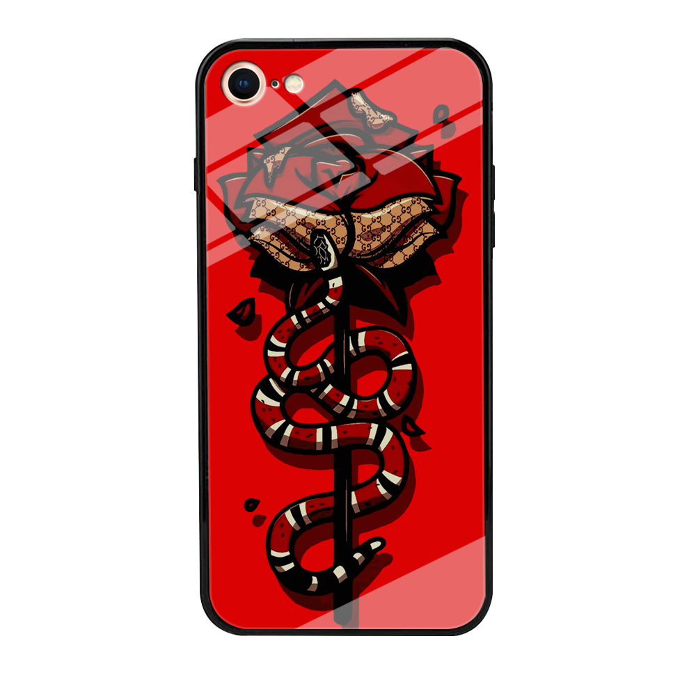 Red Rose Red Snake iPhone 7 Case-Phone Case-Tempered Glass Case-Altracase