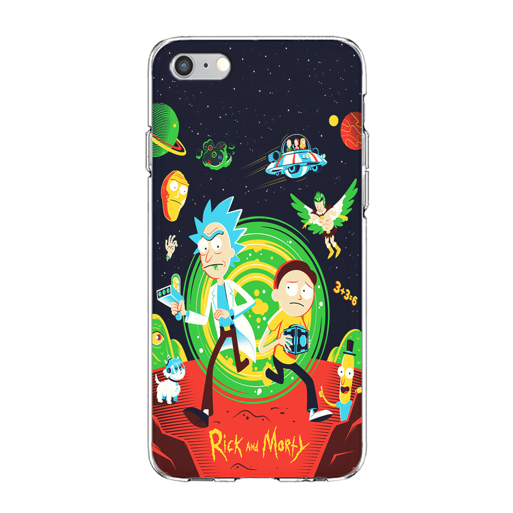 Rick and Morty Cartoon Poster iPhone 6 | 6s Case-Phone Case-Clear Soft Case-Altracase