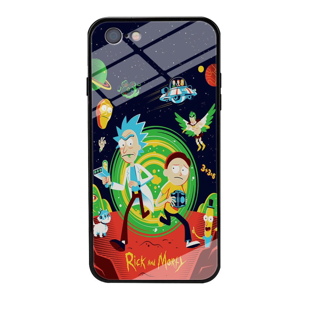 Rick and Morty Cartoon Poster iPhone 6 | 6s Case-Phone Case-Tempered Glass Case-Altracase