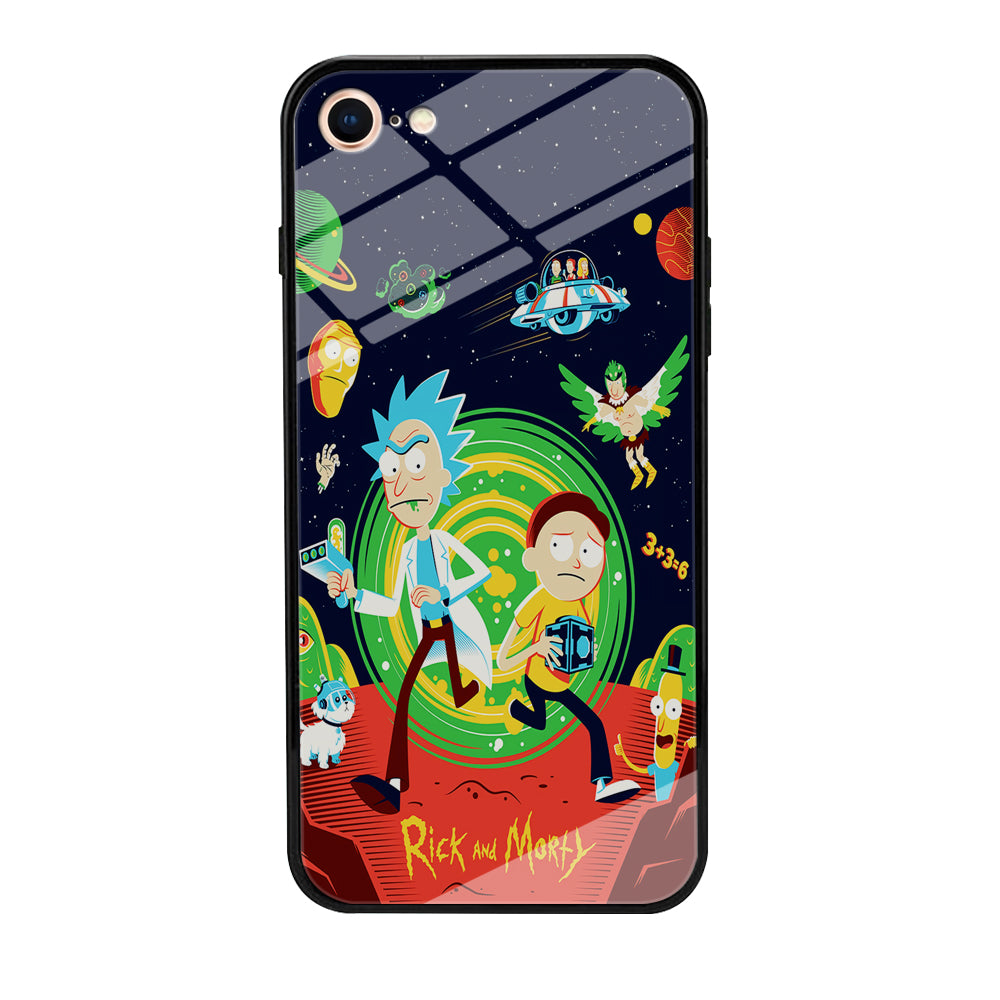 Rick and Morty Cartoon Poster iPhone 7 Case-Phone Case-Tempered Glass Case-Altracase
