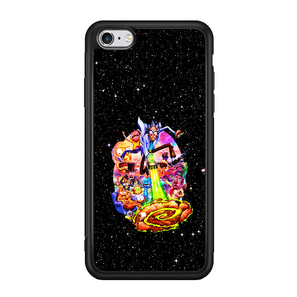 Rick and Morty Galaxy Starlight iPhone 6 | 6s Case-Phone Case-Rubber Black (2D Case)-Altracase