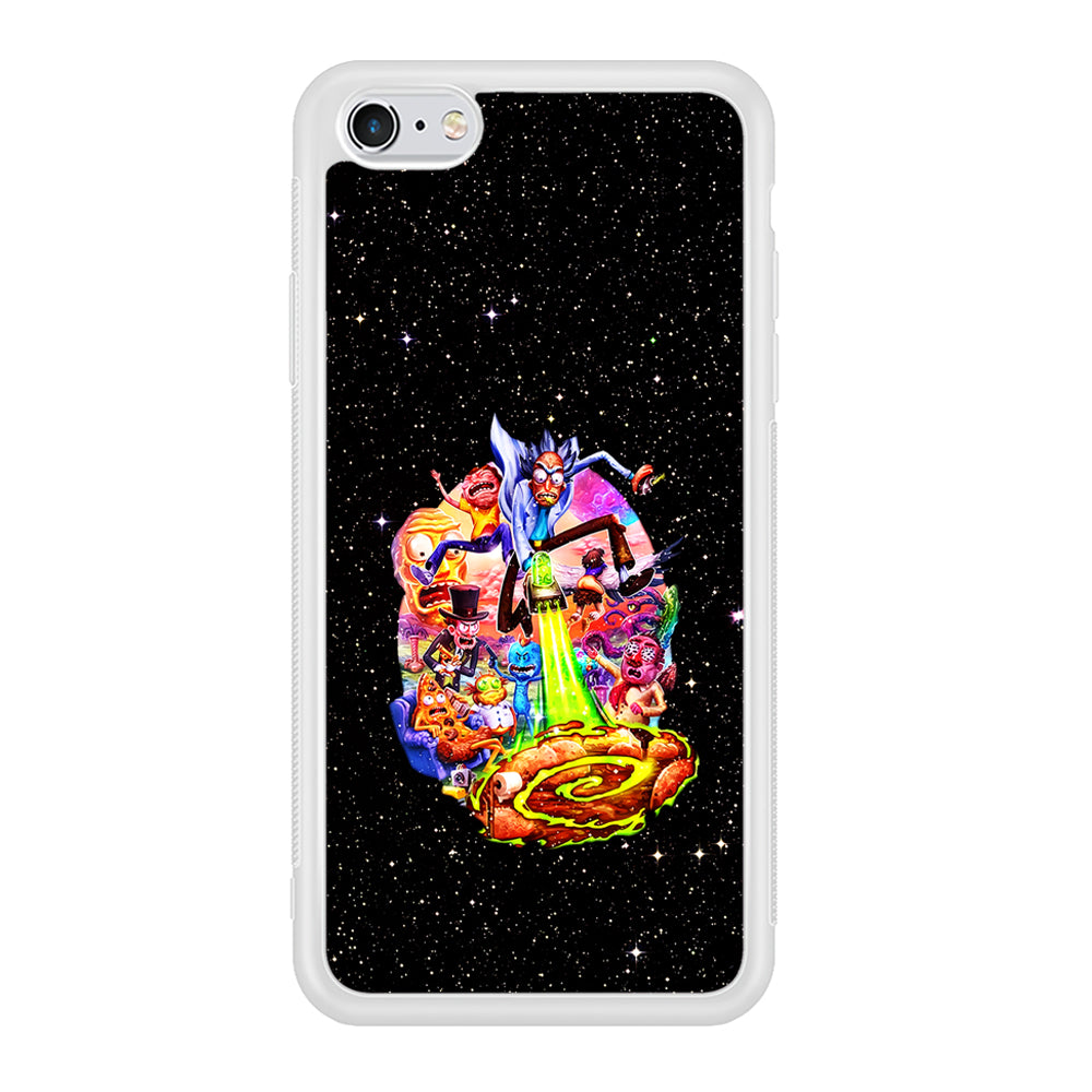 Rick and Morty Galaxy Starlight iPhone 6 | 6s Case-Phone Case-Rubber White (2D Case)-Altracase