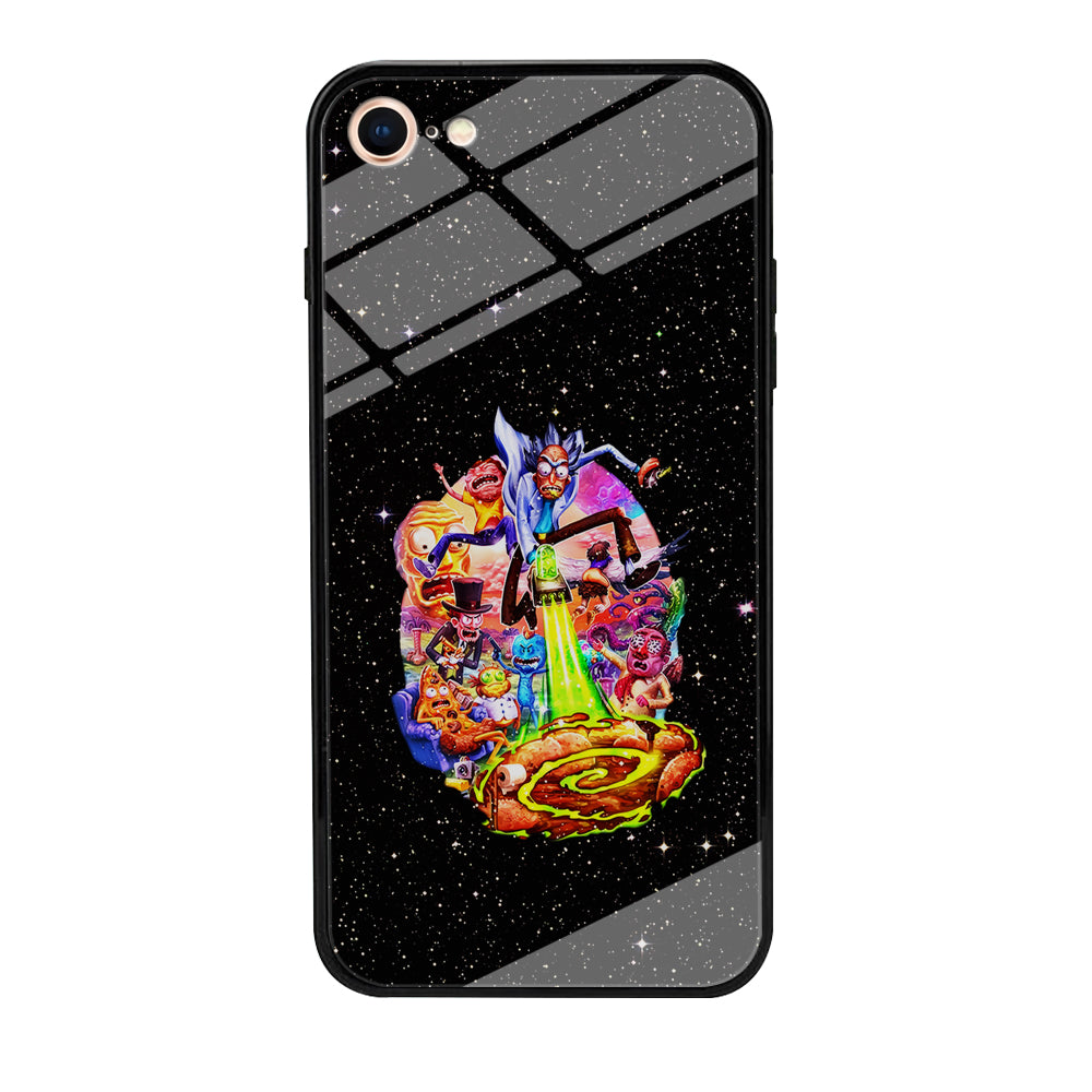 Rick and Morty Galaxy Starlight iPhone 7 Case-Phone Case-Tempered Glass Case-Altracase