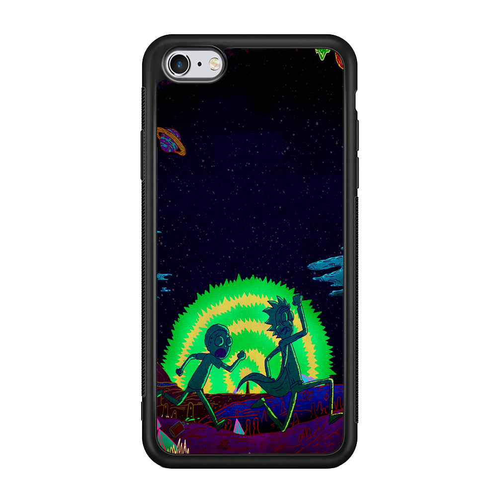 Rick and Morty Green Portal iPhone 6 | 6s Case-Phone Case-Rubber Black (2D Case)-Altracase