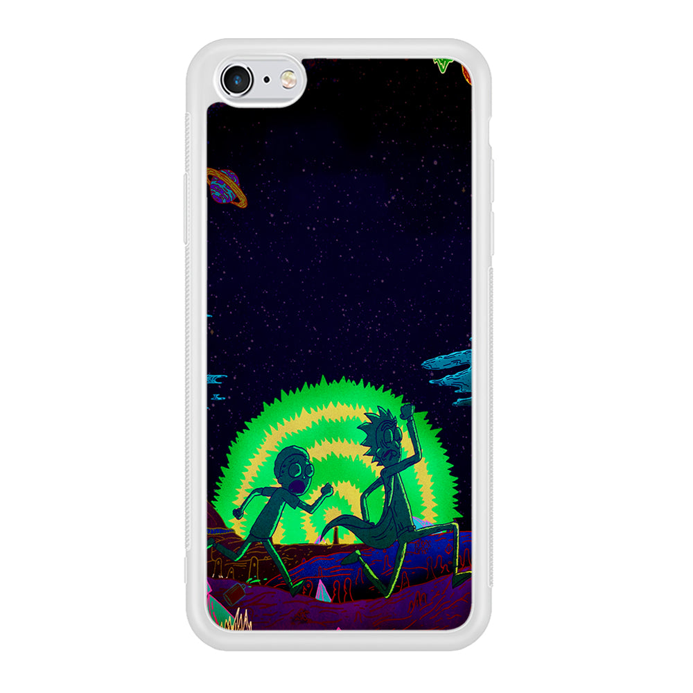 Rick and Morty Green Portal iPhone 6 | 6s Case-Phone Case-Rubber White (2D Case)-Altracase