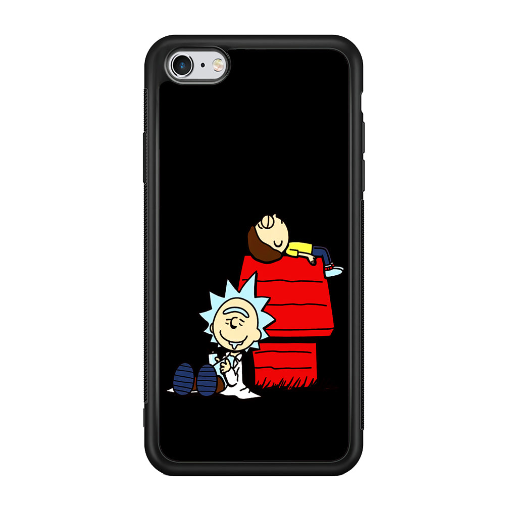 Rick and Morty Snoopy House iPhone 6 | 6s Case-Phone Case-Rubber Black (2D Case)-Altracase