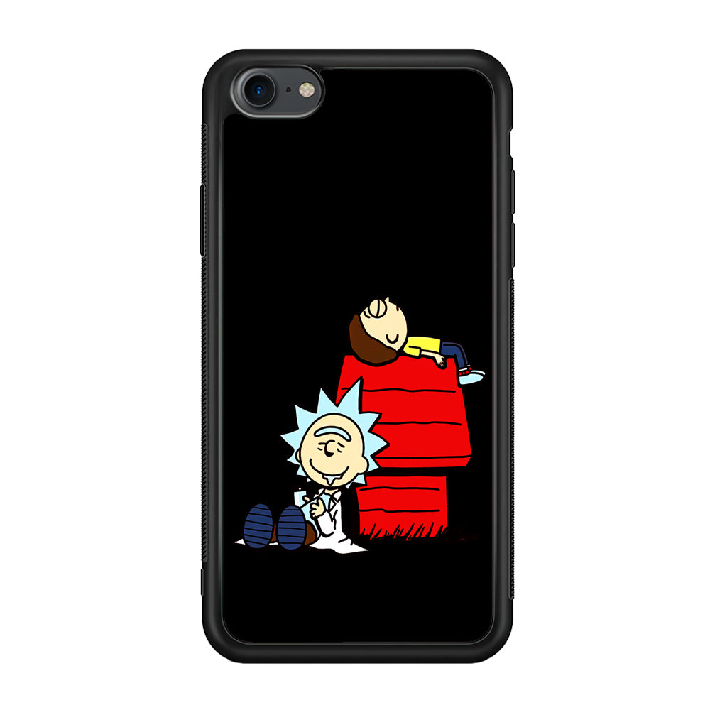 Rick and Morty Snoopy House iPhone 7 Case-Phone Case-Rubber Black (2D Case)-Altracase